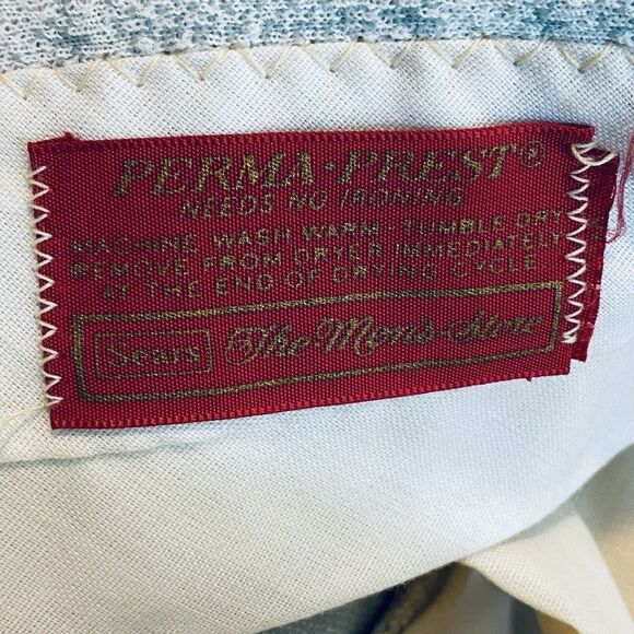 Vintage 70s SEARS Shorts Mens Size 36 PermaPrest Polyester Leisure Golf Green - Picture 6 of 7